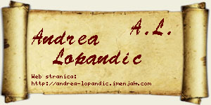 Andrea Lopandić vizit kartica